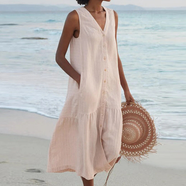 LYRA – SOMMERKLEID MIT V-AUSSCHNITT