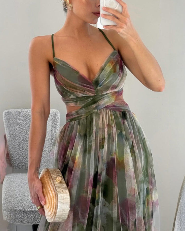 Delacroix – Elegantes florales Maxikleid