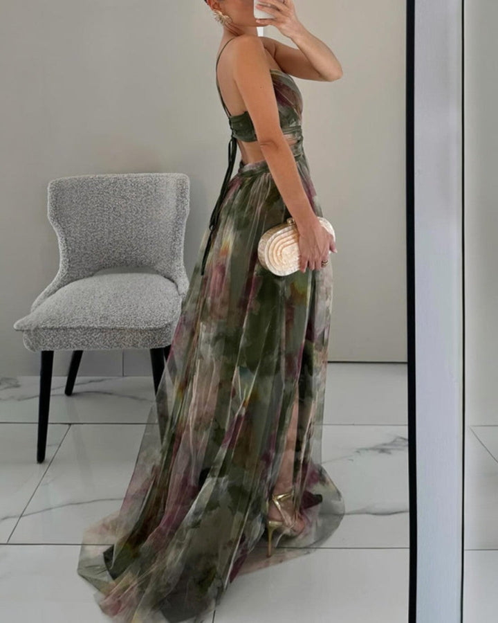 Delacroix – Elegantes florales Maxikleid