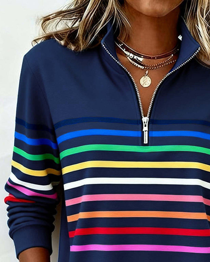 Damen Farbenfroher Pullover