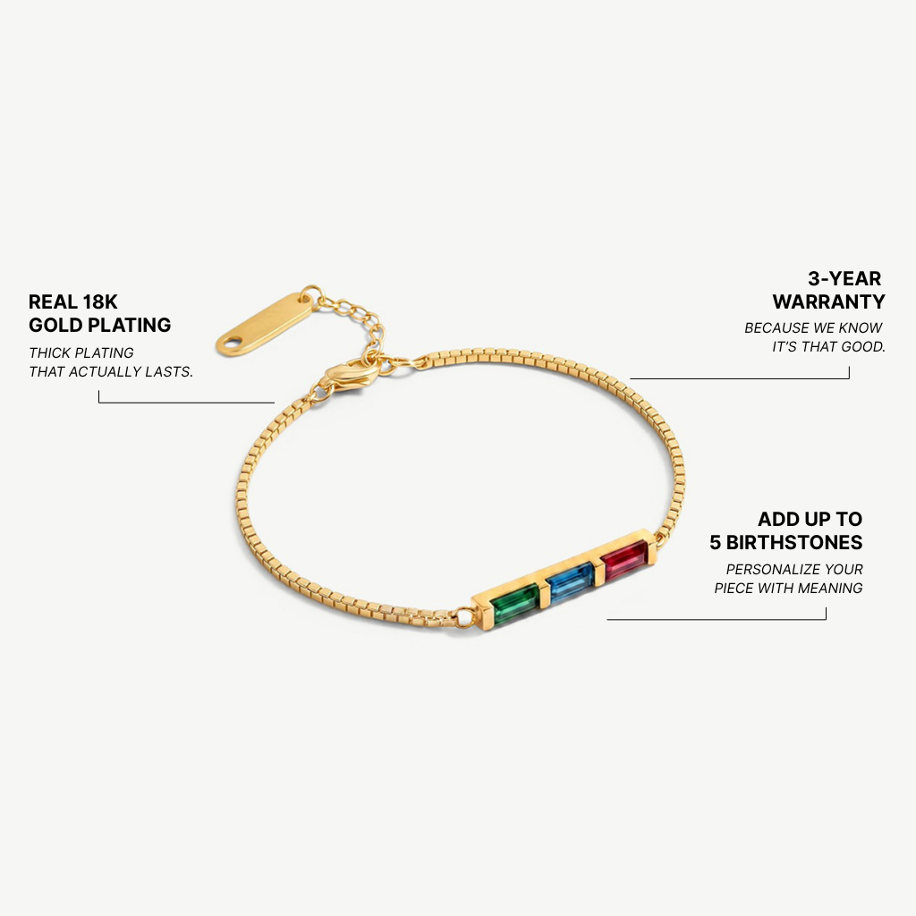 Geburtsstein Bar Armband
