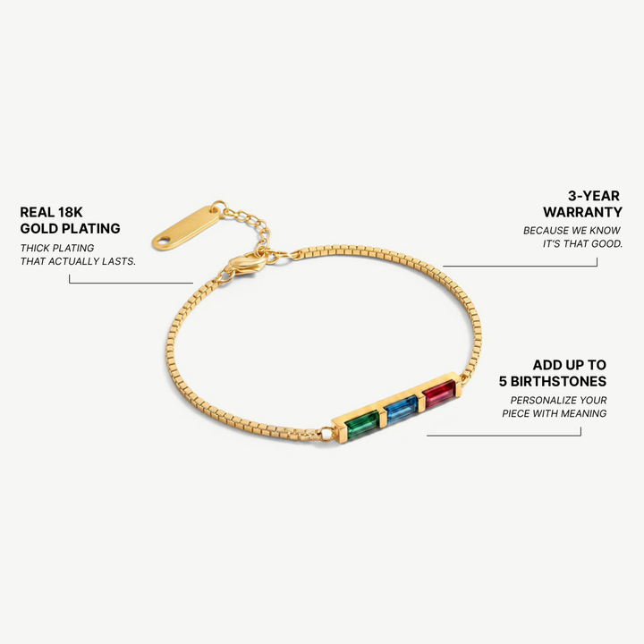 Geburtsstein Bar Armband