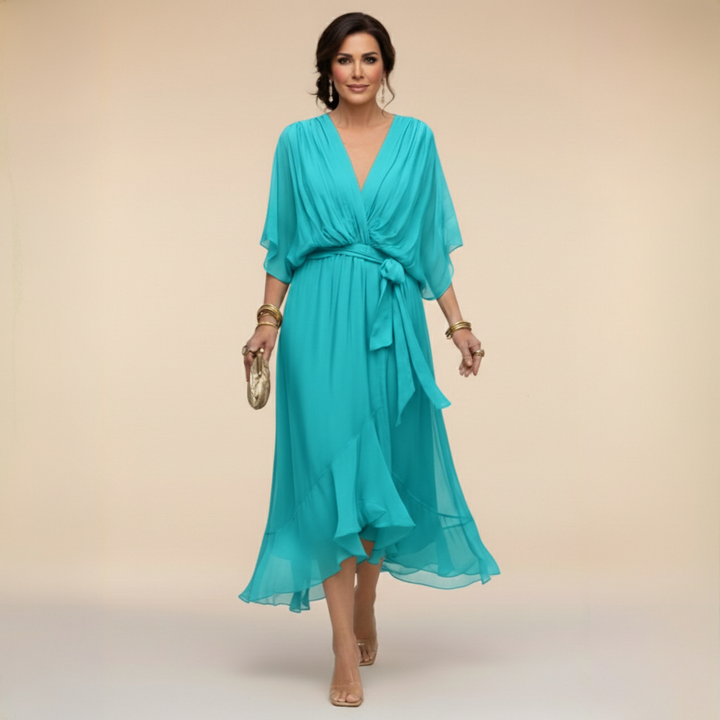 Monica - Elegantes Chiffonkleid