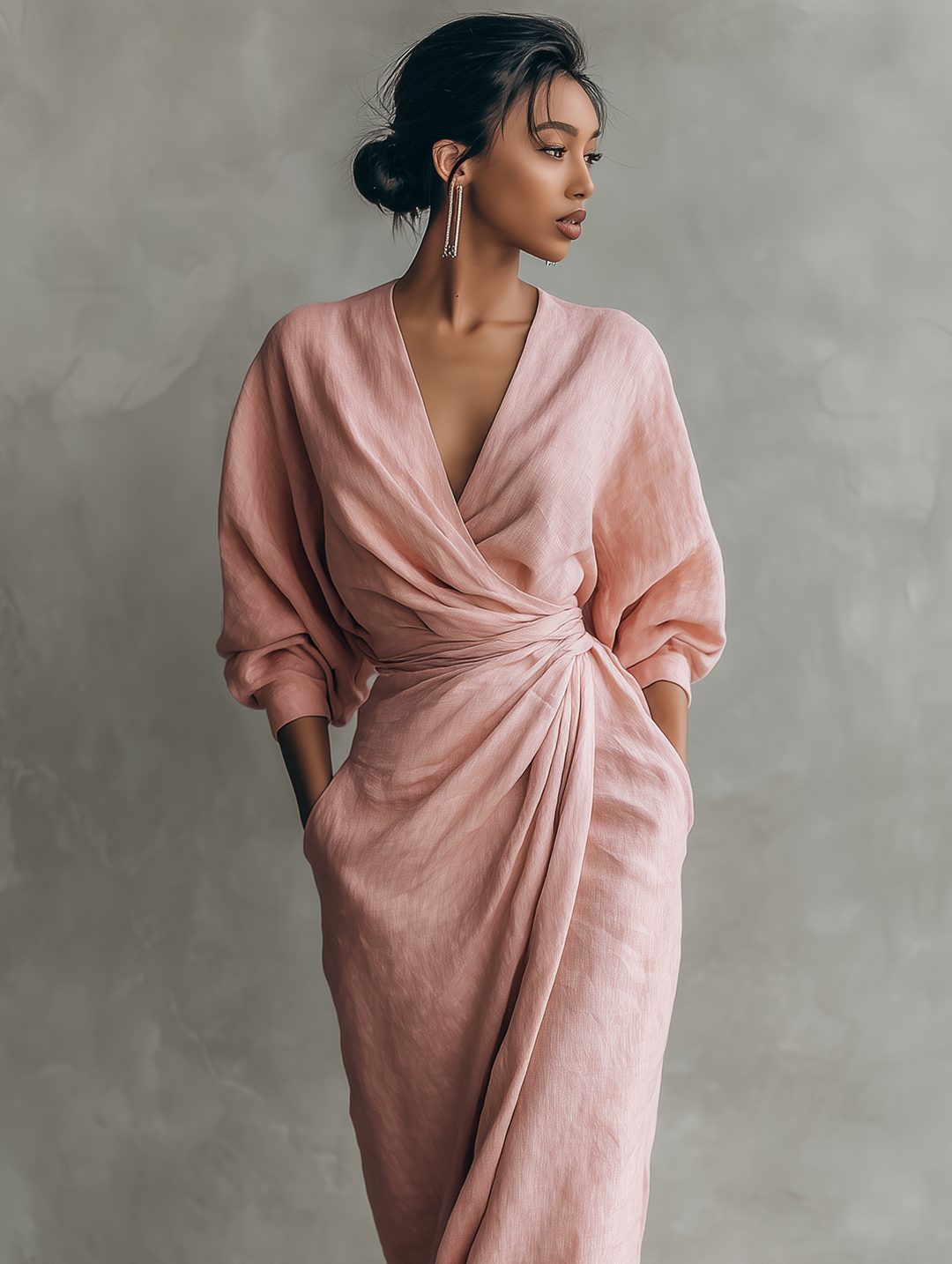Lina - Elegantes Leinen-Maxikleid