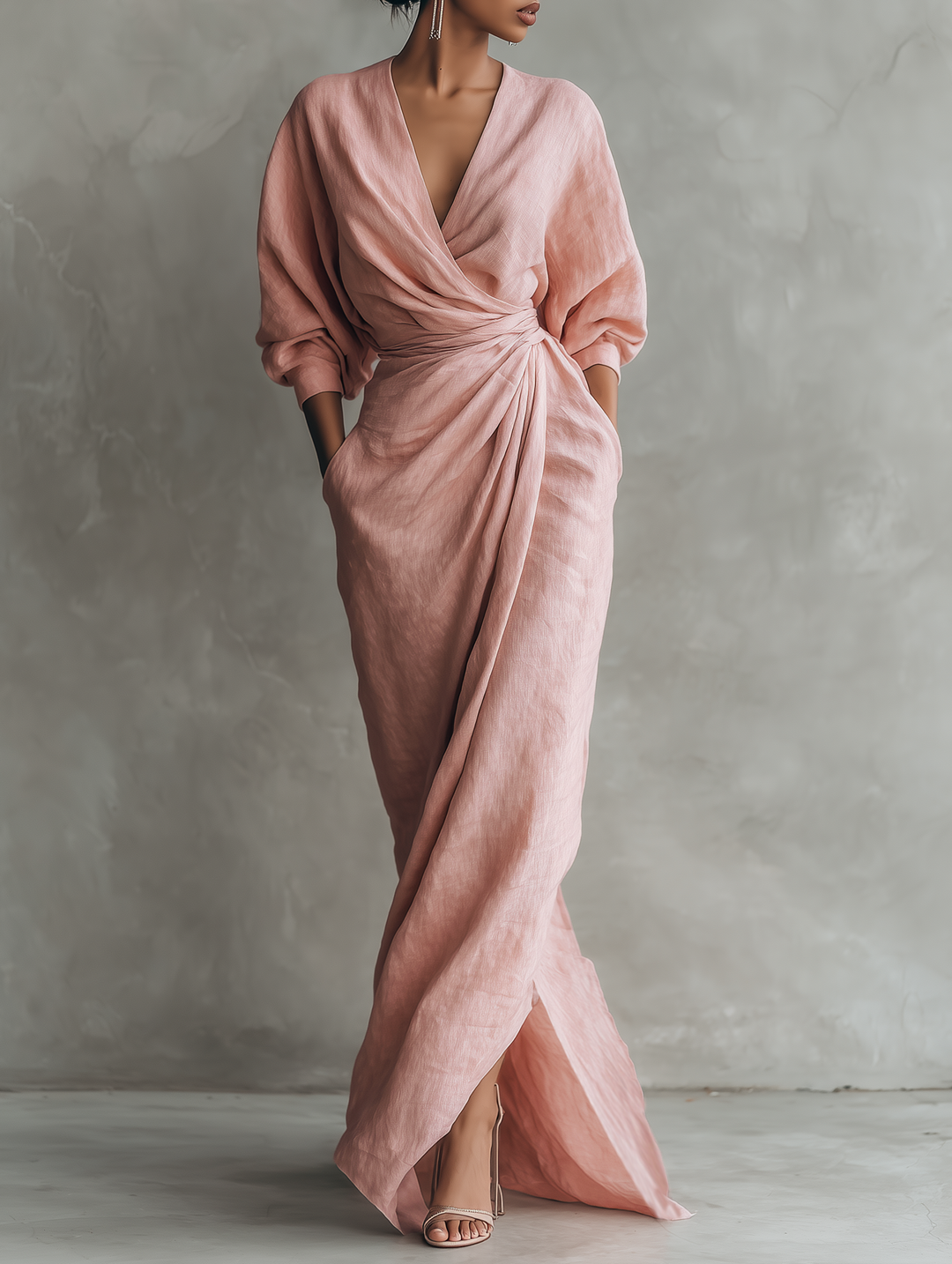 Lina - Elegantes Leinen-Maxikleid