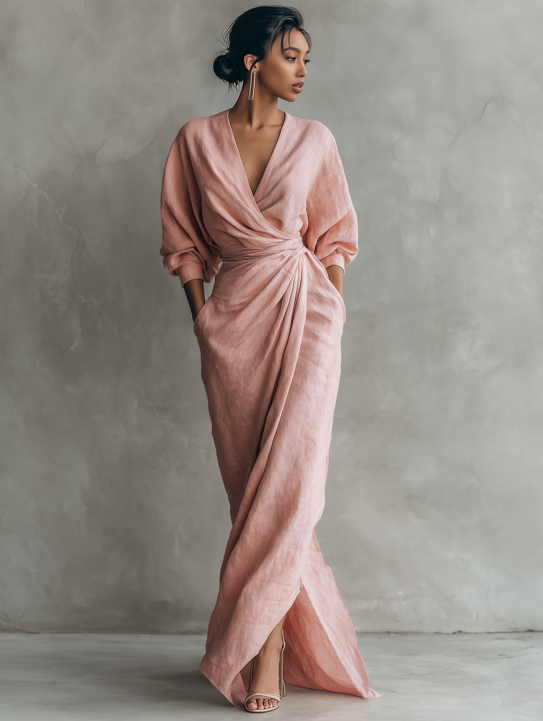 Lina - Elegantes Leinen-Maxikleid