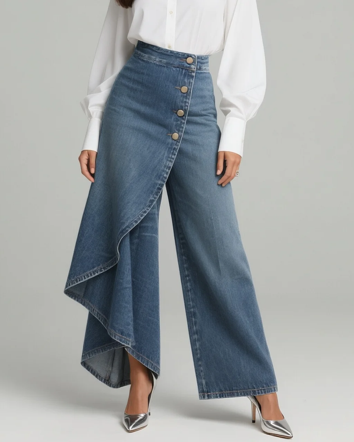Hannah I Denim Wickelhose