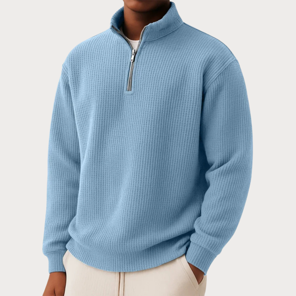 Eleganter Strickpullover mit Reißverschluss