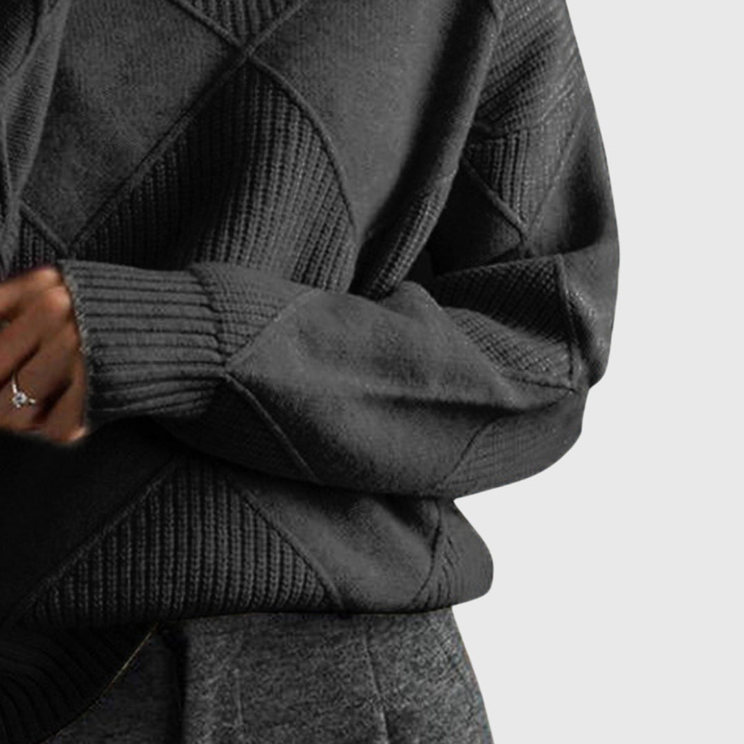 Strickpullover mit Rollkragen