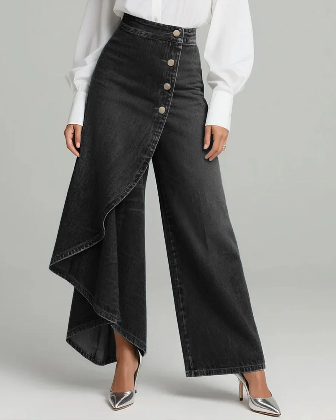 Hannah I Denim Wickelhose