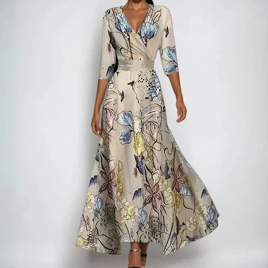 Emily - Luxuriöses Blumenkleid