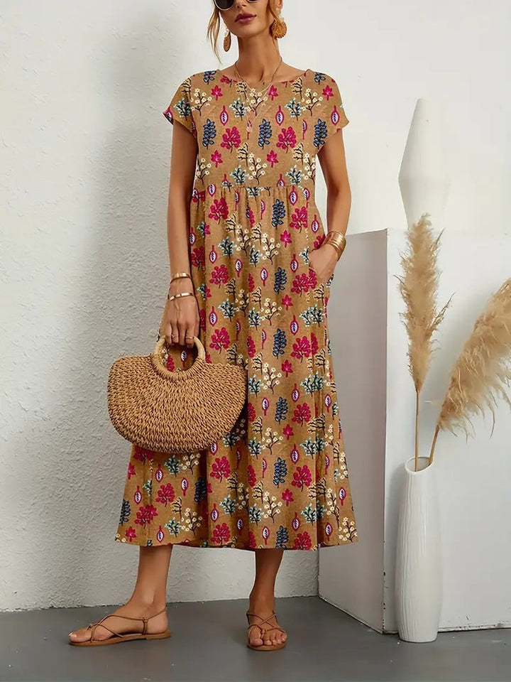 Gia - Elegantes Blumenkleid