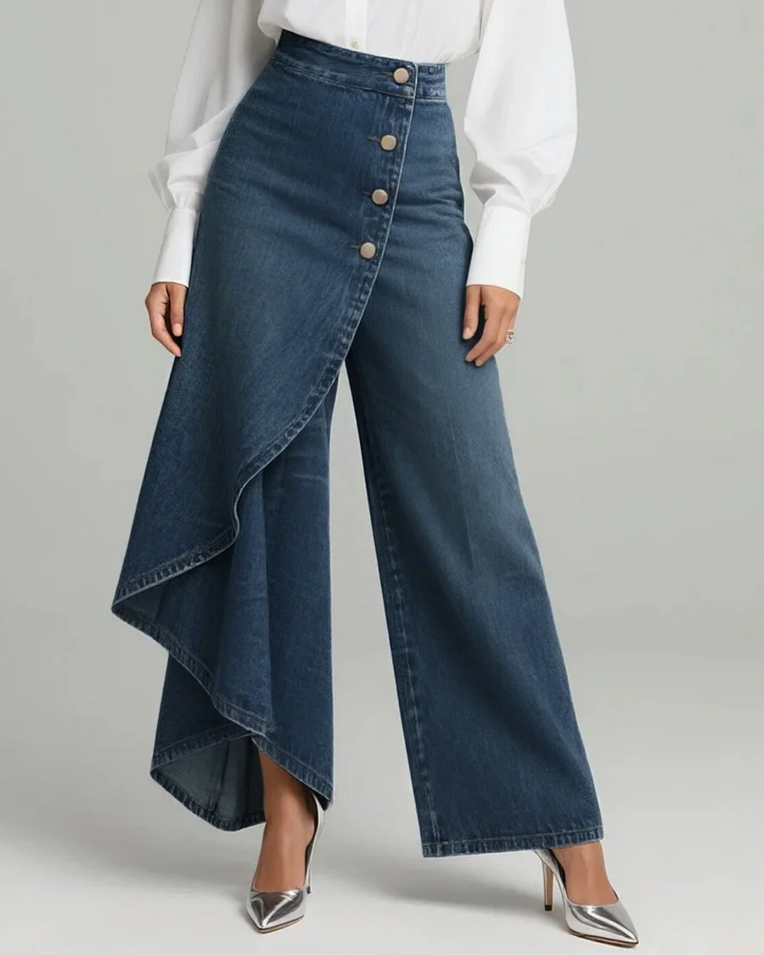 Hannah I Denim Wickelhose