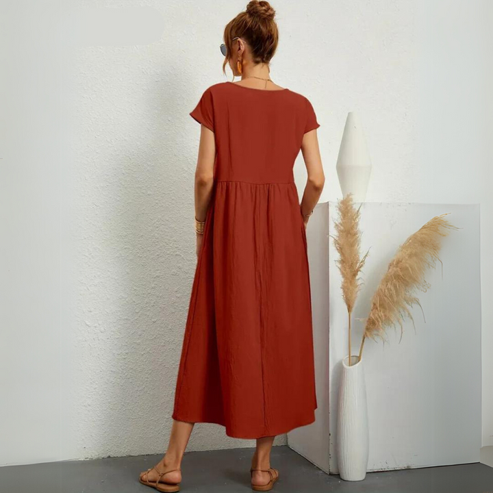 Isla – Lässiges Midikleid aus Baumwolle