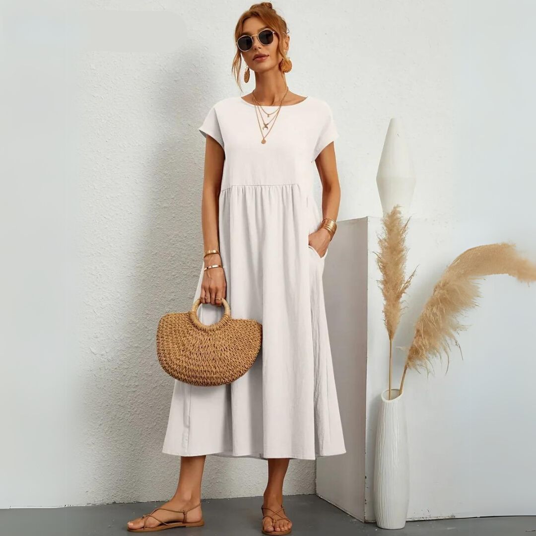 Isla – Lässiges Midikleid aus Baumwolle
