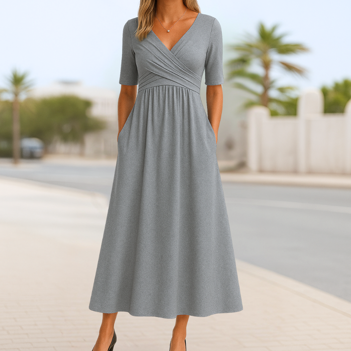 Monique – Wickelkleid mit kurzen Ärmeln