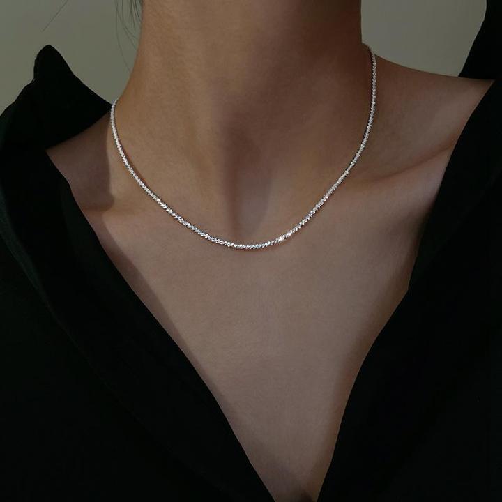 Sternenlicht Halskette Silber Set