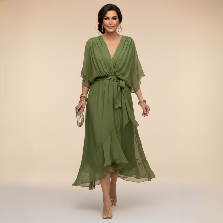 Monica - Elegantes Chiffonkleid