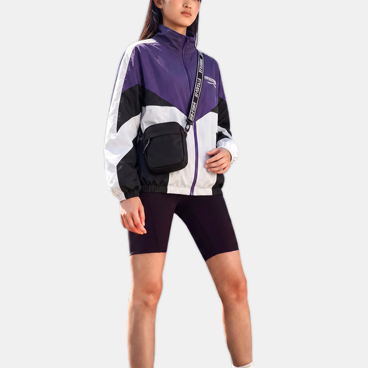 Damen Farbblock Windbreaker Track Jacket Oversized