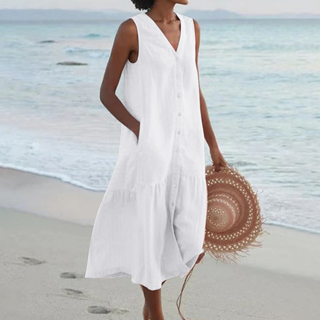 LYRA – SOMMERKLEID MIT V-AUSSCHNITT