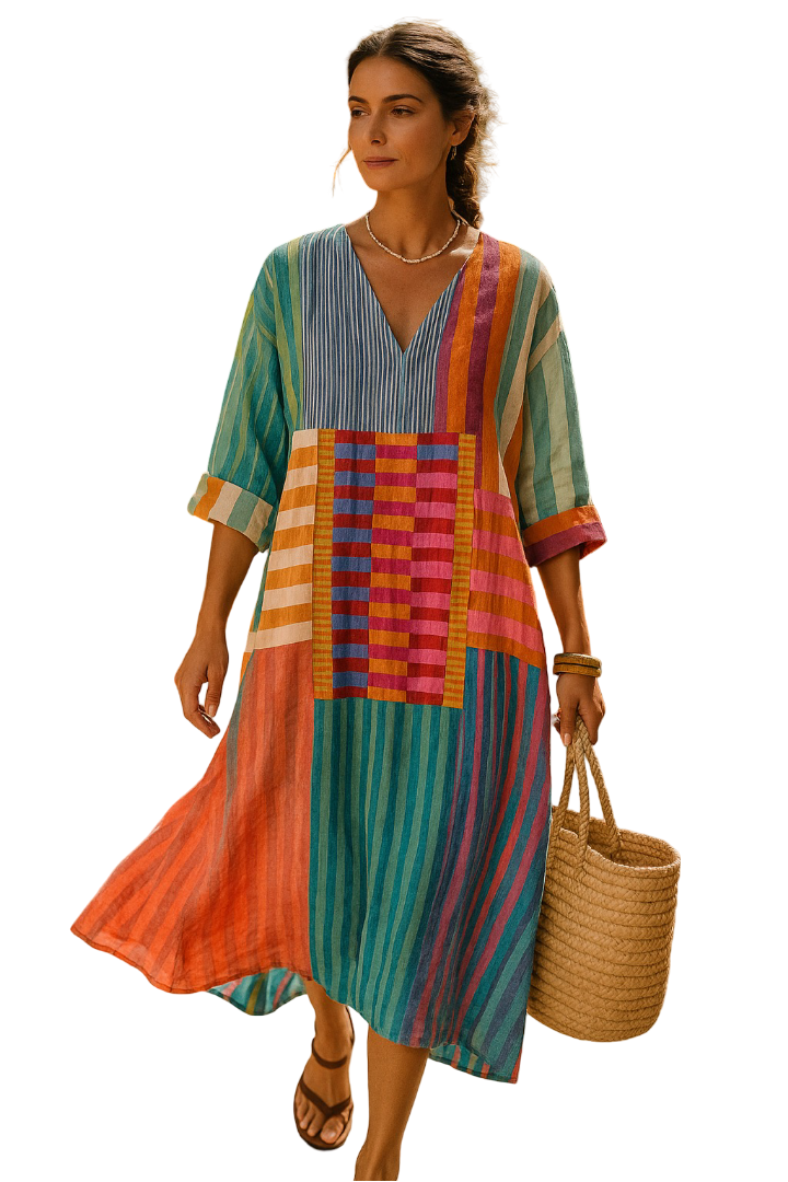 Lia – Elegantes geometrisches Kleid