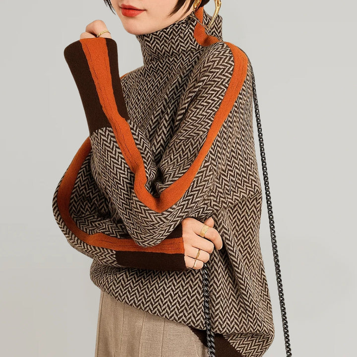 Briana Strickpullover mit hohem Kragen