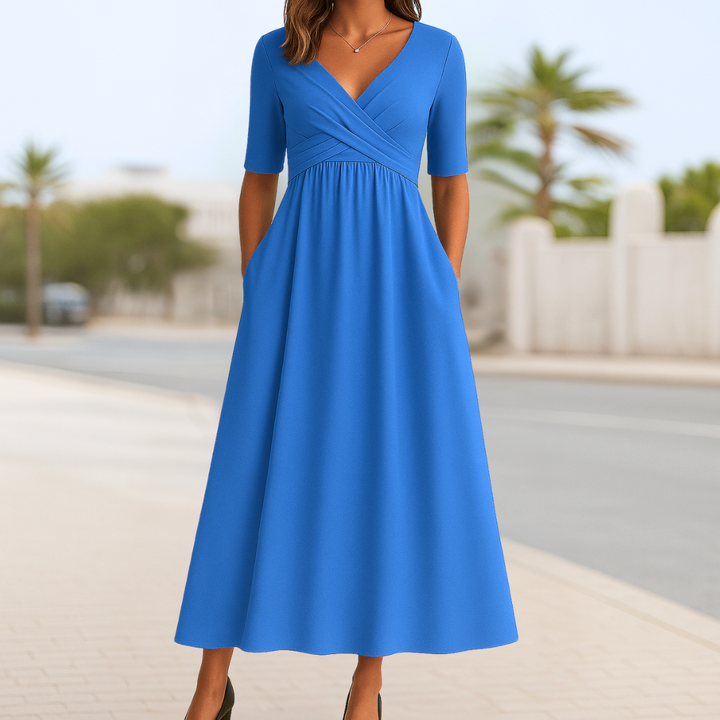 Monique – Wickelkleid mit kurzen Ärmeln