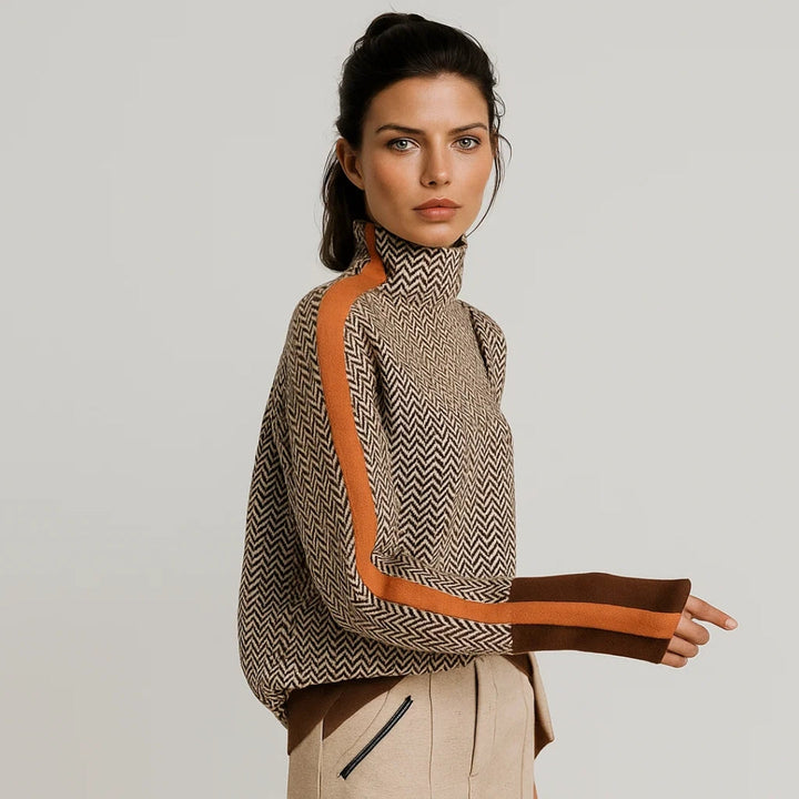 Briana Strickpullover mit hohem Kragen