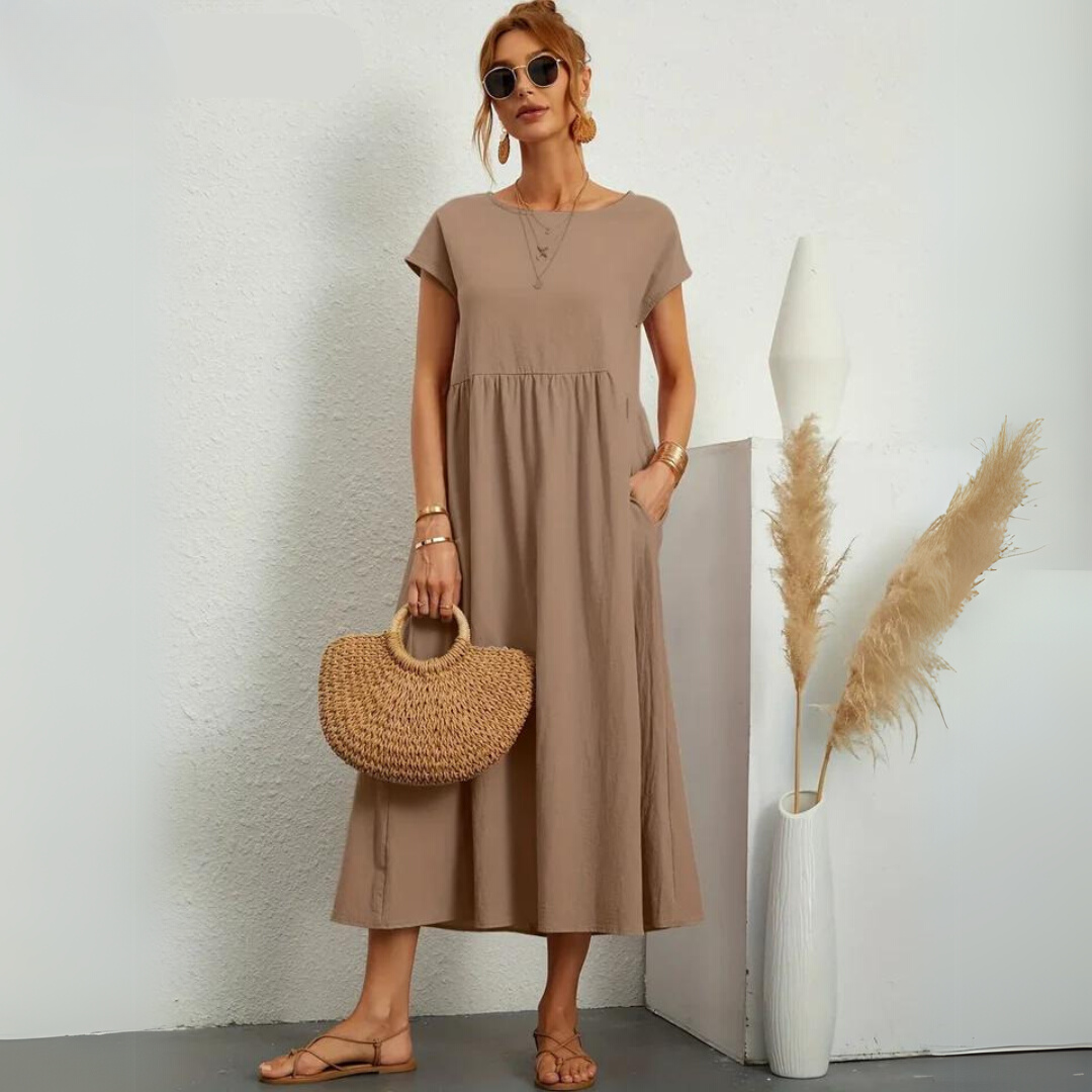 Isla – Lässiges Midikleid aus Baumwolle