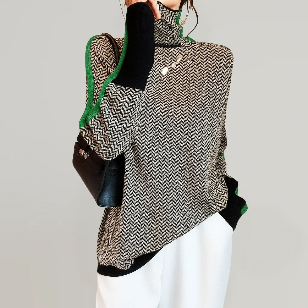 Briana Strickpullover mit hohem Kragen
