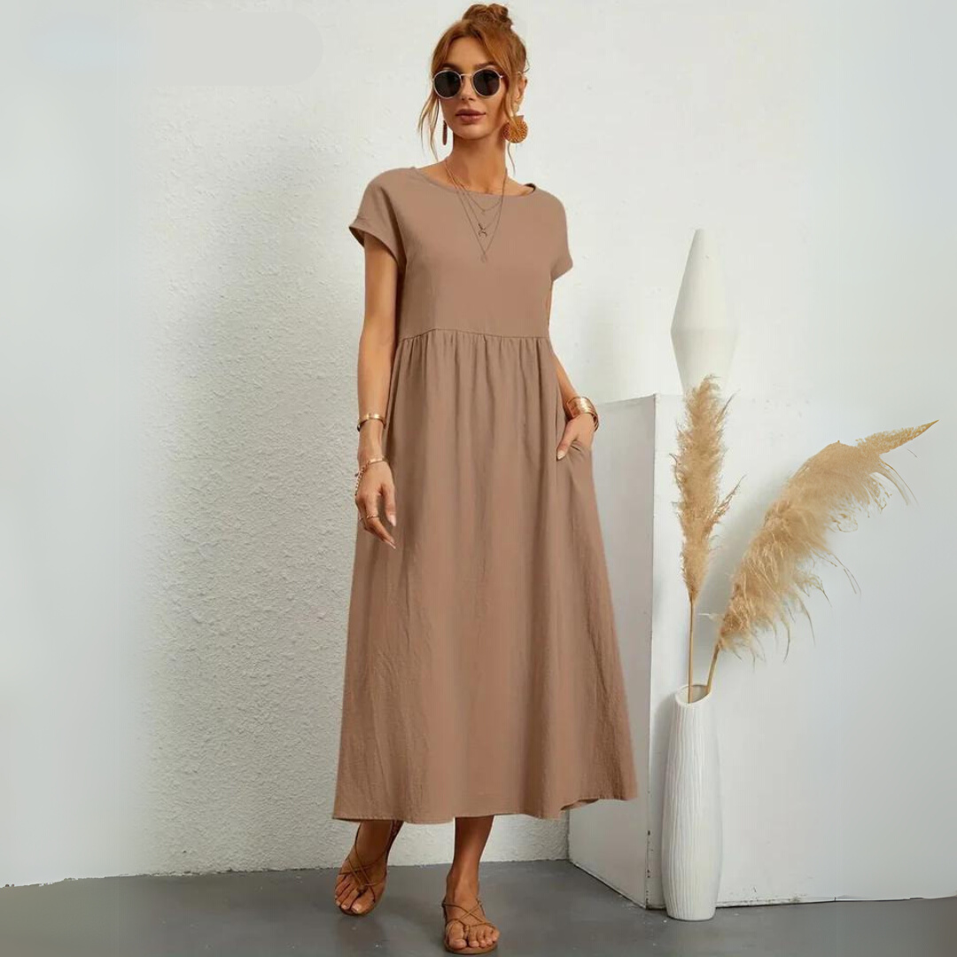 Isla – Lässiges Midikleid aus Baumwolle