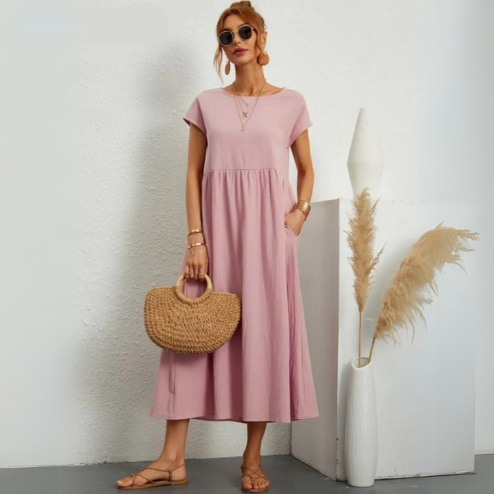 Isla – Lässiges Midikleid aus Baumwolle