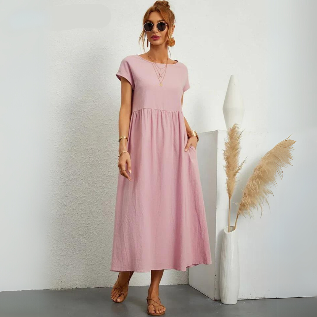 Isla – Lässiges Midikleid aus Baumwolle