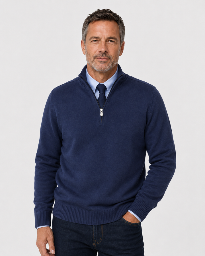 Klassischer 1/4-Zip Pullover