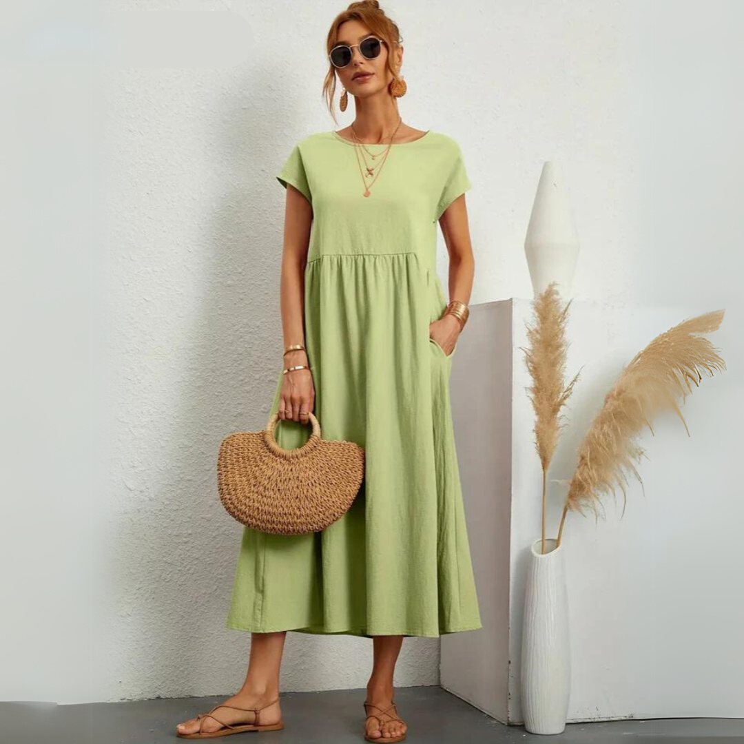 Isla – Lässiges Midikleid aus Baumwolle