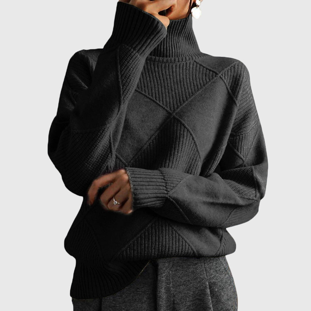 Strickpullover mit Rollkragen