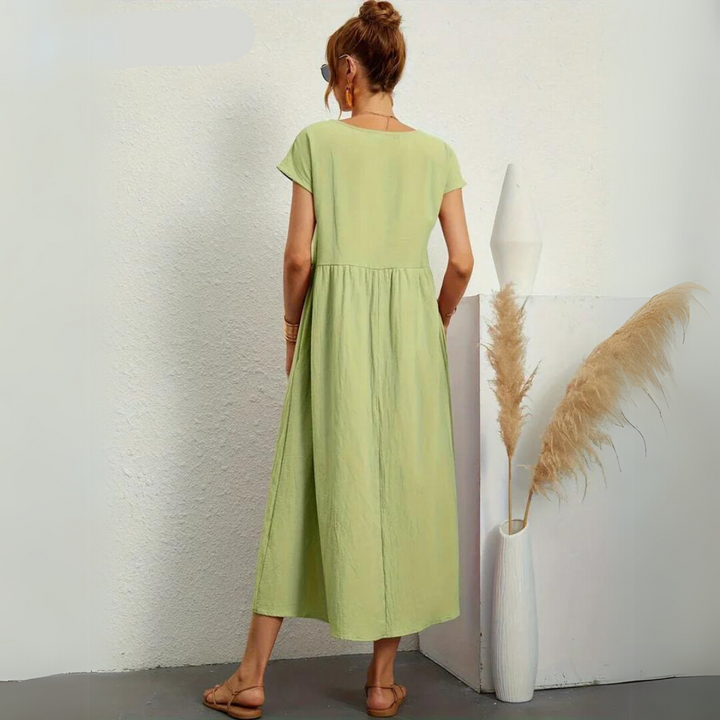 Isla – Lässiges Midikleid aus Baumwolle