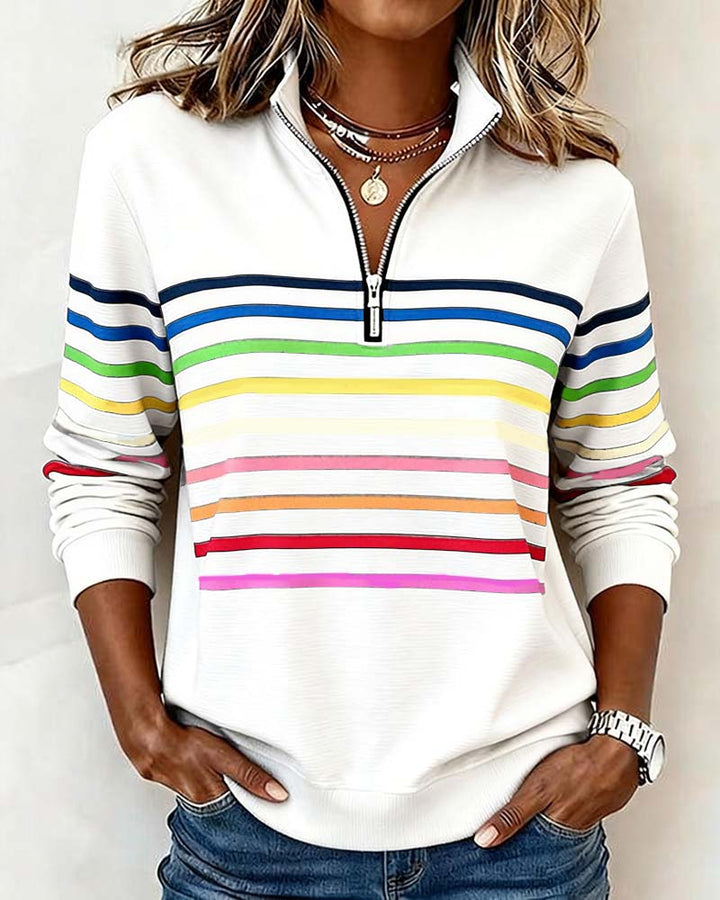 Damen Farbenfroher Pullover