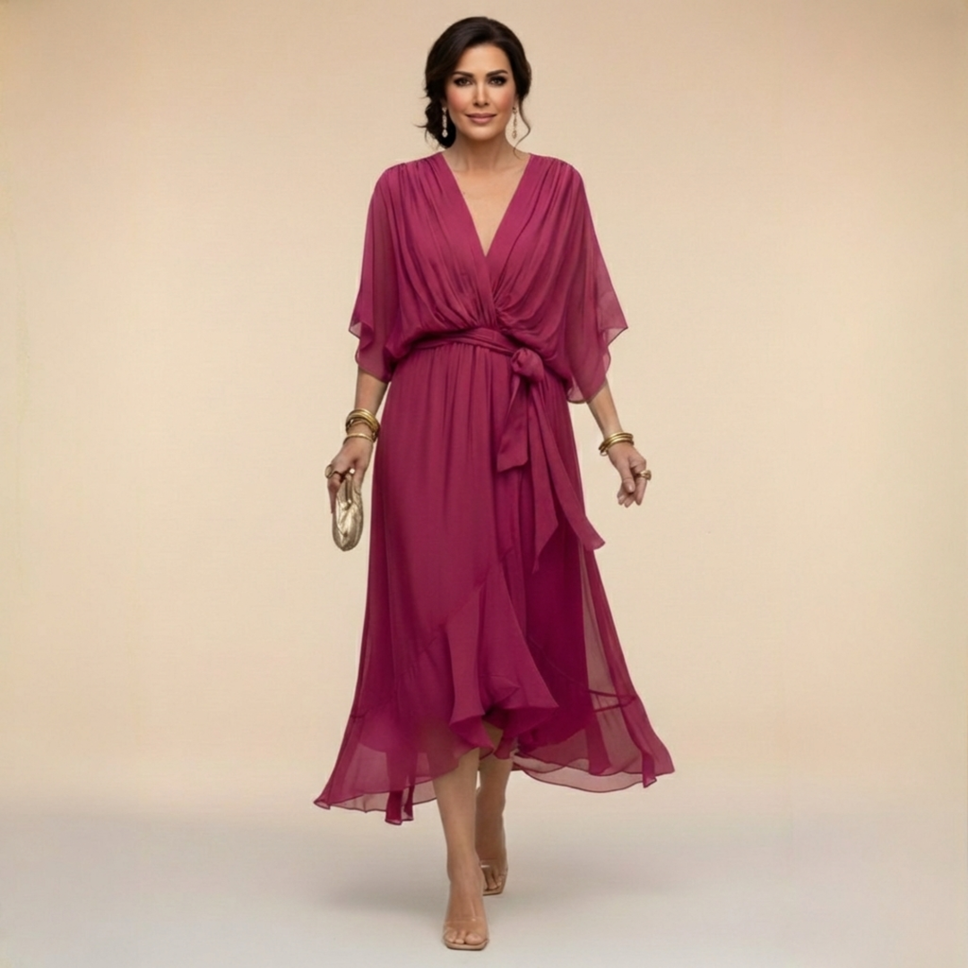 Monica - Elegantes Chiffonkleid