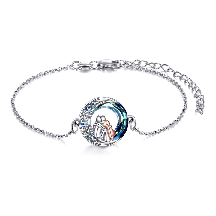 Verstellbares Glücksarmband aus 925er Sterling-Silber mit Hundemotiv
