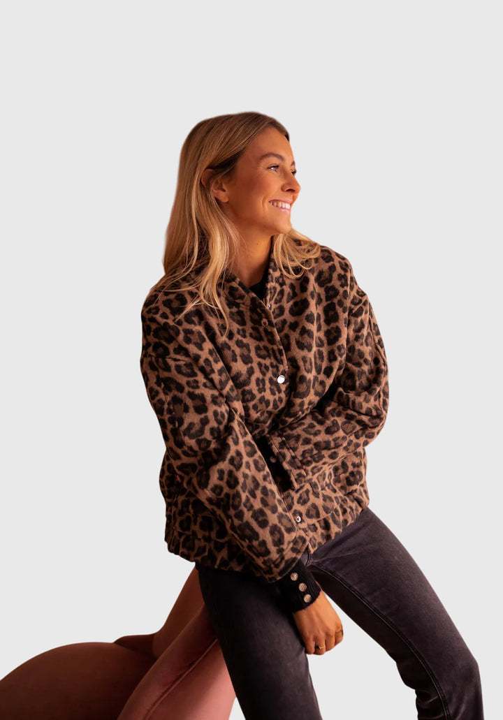 Stylische Leopardenmuster-Jacke
