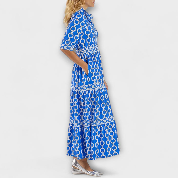 Sophia - Midikleid mit Kettenmuster