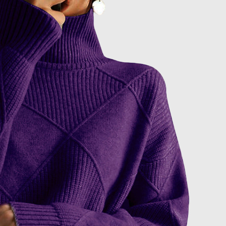 Strickpullover mit Rollkragen