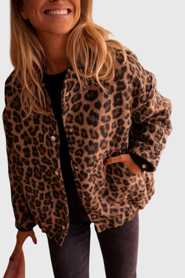 Stylische Leopardenmuster-Jacke