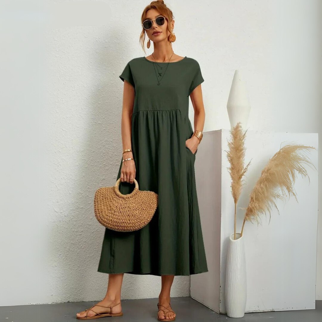 Isla – Lässiges Midikleid aus Baumwolle