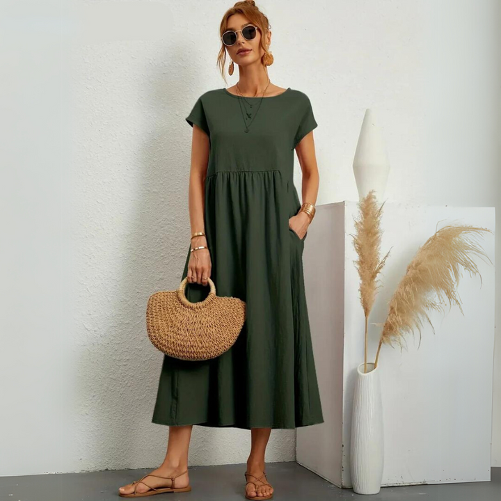 Isla – Lässiges Midikleid aus Baumwolle