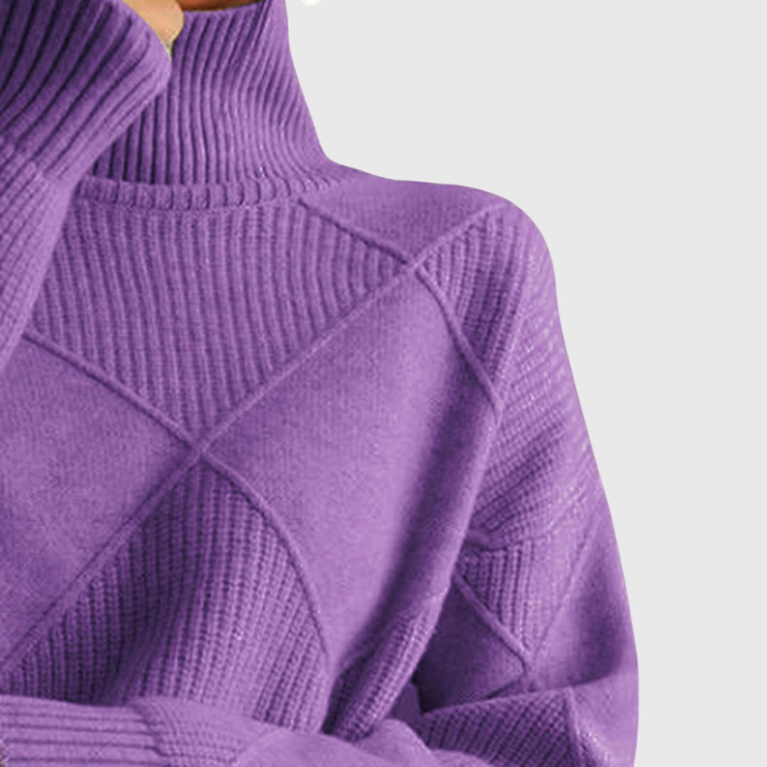 Strickpullover mit Rollkragen