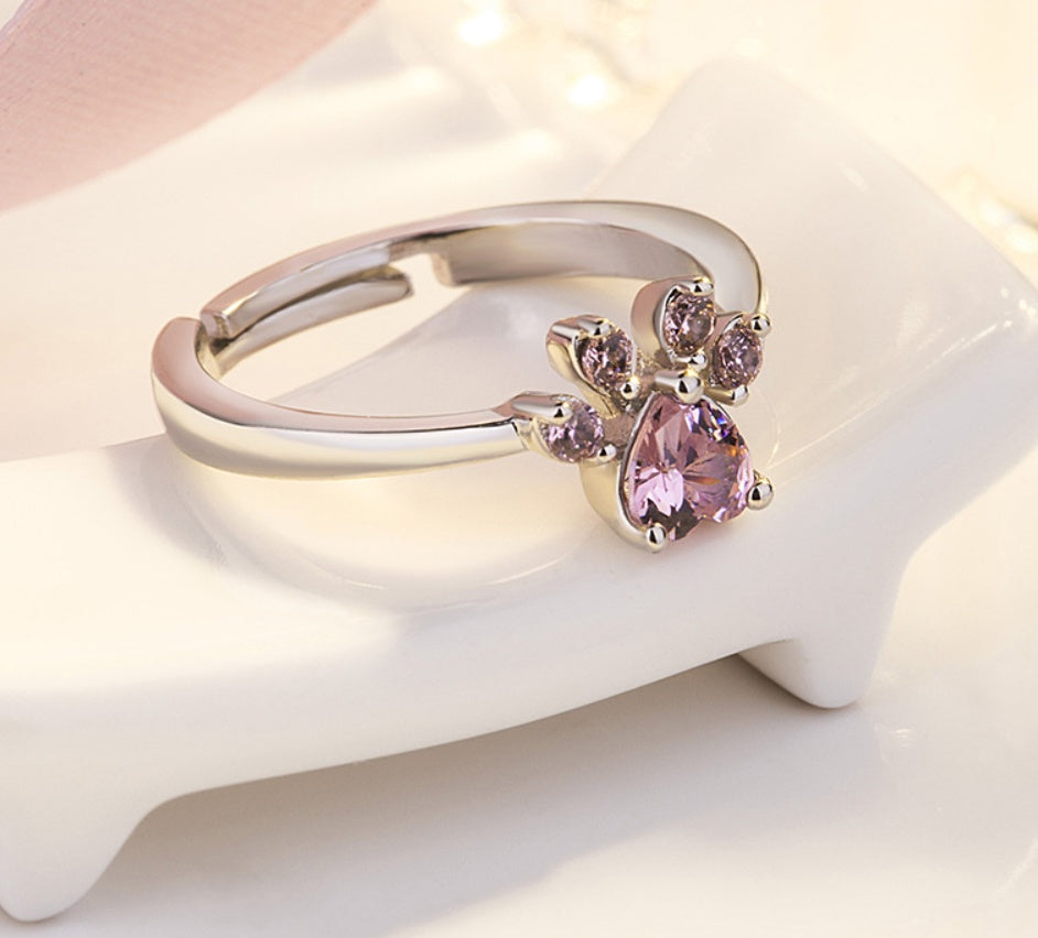Schmuckset Paw für Damen – 4 Teile | Roségold mit Herz aus Zirkonia