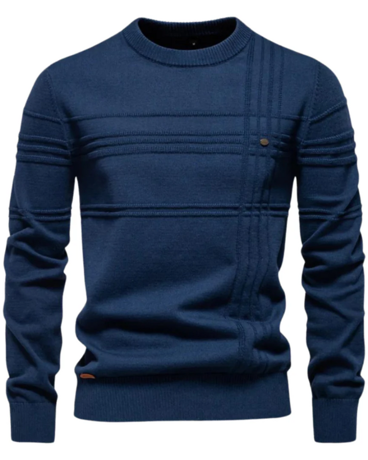 Herrenpullover mit Karomuster