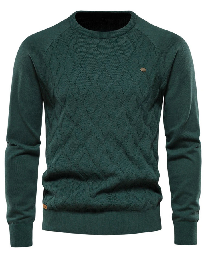 Herrenpullover mit Karomuster V2